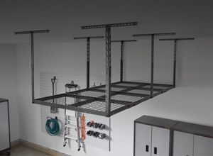 Ceiling mounted garage storage